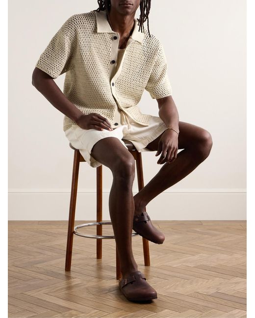 FRAME Natural Open-Knit Cotton Shirt for men