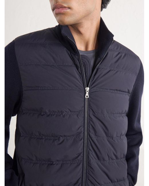 Orlebar Brown Blue Terrence Iii Quilted Shell And Merino Wool Down Jacket for men