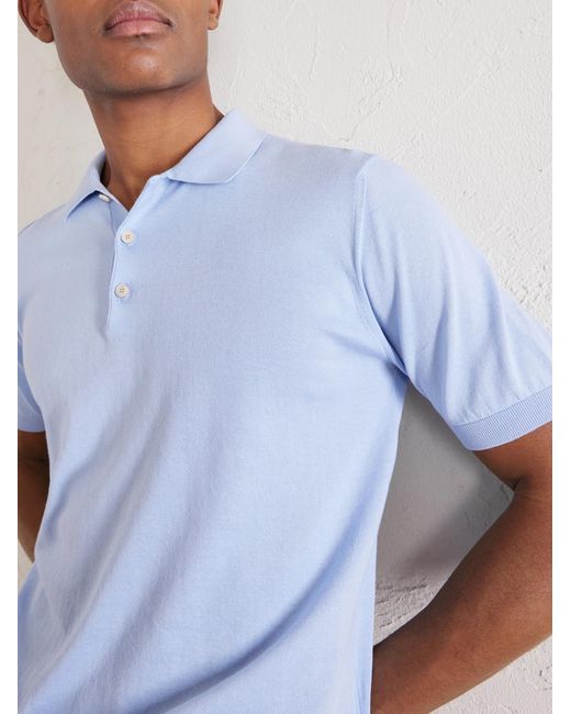 Piacenza 1733 Blue Cotton Polo Shirt for men