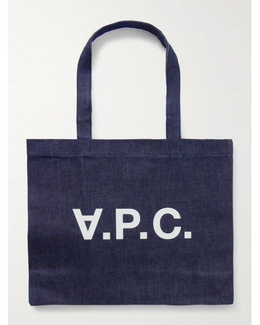 A.P.C. Daniela Tote aus Denim mit Logoprint in Blue für Herren