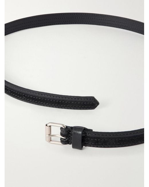 Dries Van Noten Black 1.5Cm Leather Belt for men