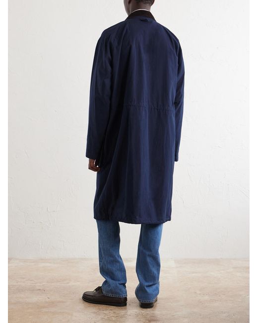 Drake's Blue Ripstop Cotton Jacket for men