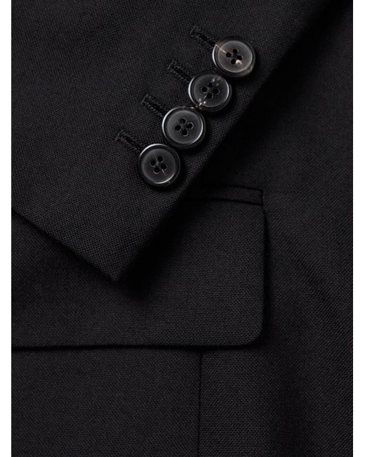 Dries Van Noten Black Slim-Fit Grain De Poudre Wool Suit for men