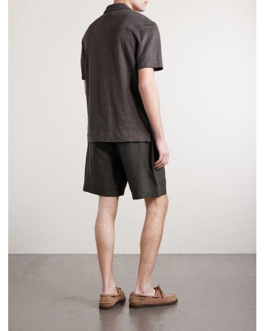 Mr P. Green Camp-Collar Linen Shirt for men