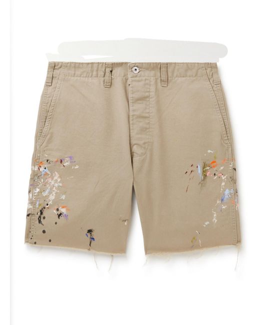 GALLERY DEPT. Natural Ricky Straight-leg Distressed Cotton-twill Shorts for men