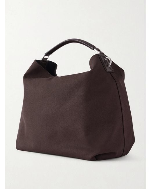 Dries Van Noten Black Leather-Trimmed Canvas Tote for men