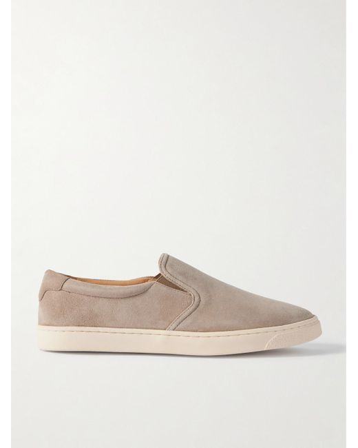 Sneakers Slip-On di Brunello Cucinelli in Gray da Uomo