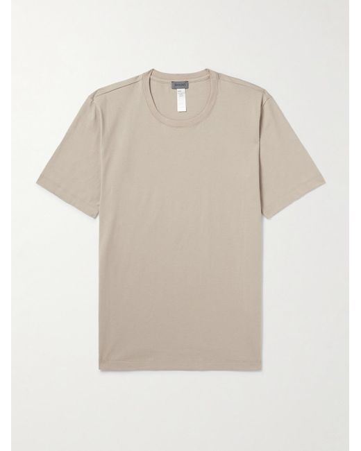 Hanro Living T-Shirt aus Baumwoll-Jersey in Natural für Herren