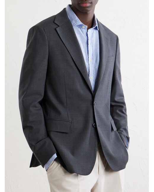 Polo Ralph Lauren Blue Wool-Blend Suit Jacket for men
