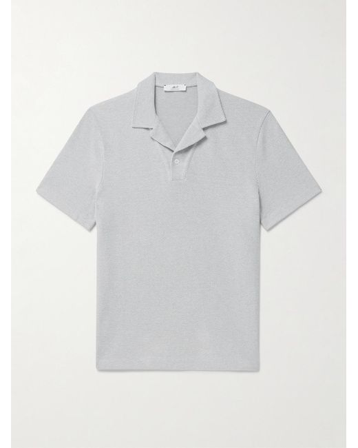 Mr P. Gray Organic Cotton-Piqué Polo Shirt for men