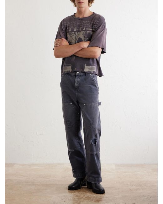 Enfants Riches Deprimes Blue Straight-Leg Distressed Jeans for men