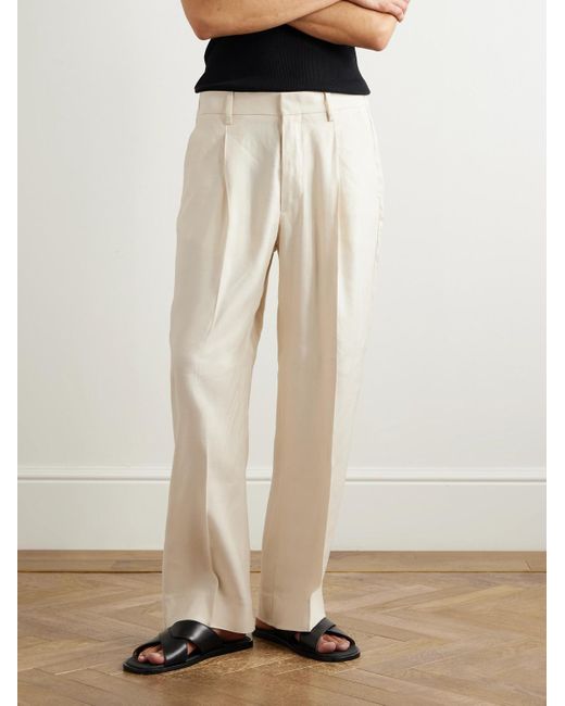 NN07 Natural Kay 1808 Straight-leg Lenzingtm Ecoverotm And Linen-blend Trousers for men