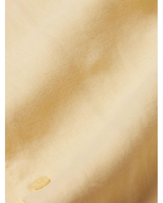 NN07 Natural Julio 5708 Camp-Collar Linen Shirt for men