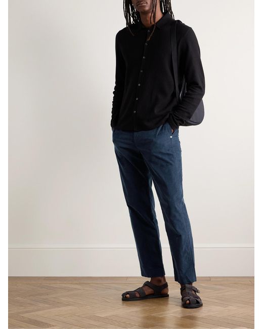 Gabriela Hearst Blue Rhys Straight-Leg Cotton-Corduroy Trousers for men