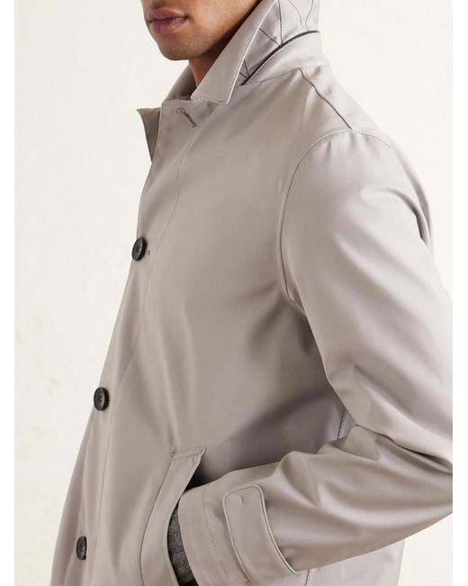 Herno White Storm System Wool Coat for men