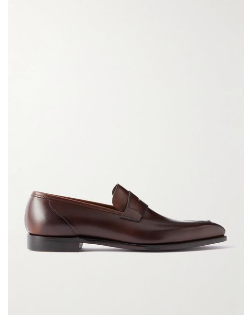 George Cleverley Brown George Leather Penny Loafers for men