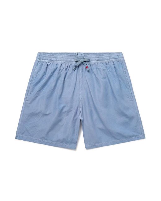 Altea Blue Straight-leg Mid-length Swim Shorts for men