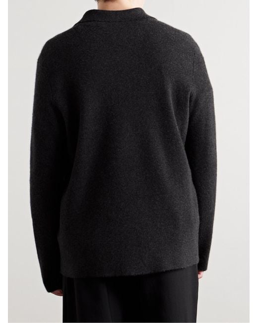 The Row Black Iverson Virgin Wool And Cashmere-Blend Cardigan for men