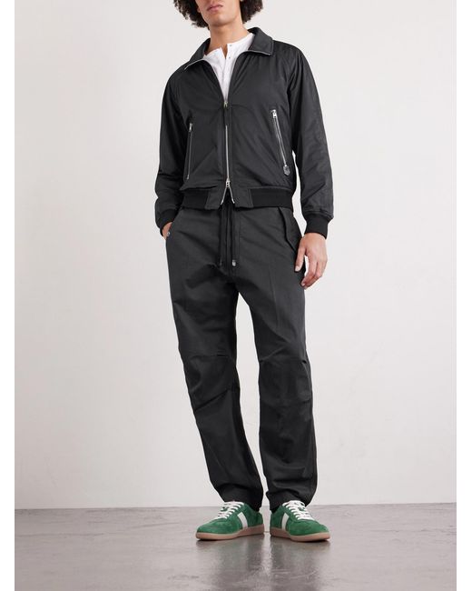 Tom Ford Black Shell Blouson Jacket for men