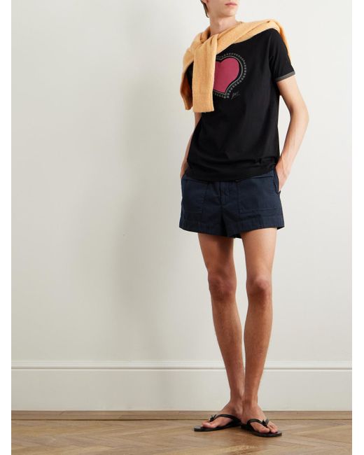 Dries Van Noten Blue Straight-Leg Cotton-Twill Cargo Shorts for men