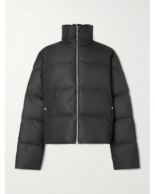 Rick Owens Black Moncler Quilted Shell Down Jacket for men
