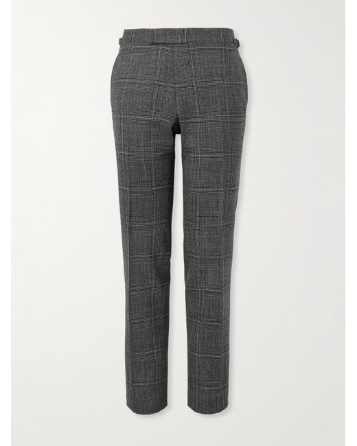 Pantaloni Slim-Fit A Gamba Dritta di Tom Ford in Gray da Uomo