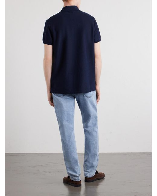 Dunhill Blue Cotton-Piqué Shirt for men