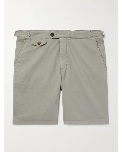 Mr P. Gray Straight-Leg Organic Cotton-Blend Twill Bermuda Shorts for men