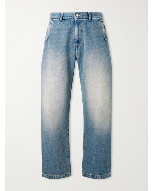 mfpen Blue Straight-Leg Organic Jeans for men