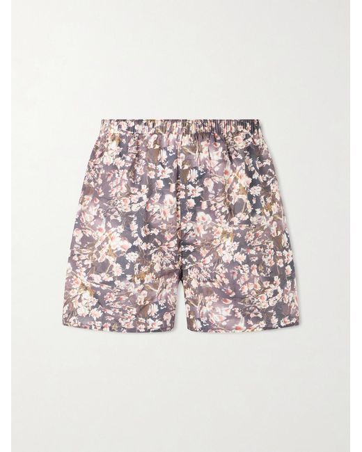 Sunspel Pink Printed Cotton Boxer Shorts for men