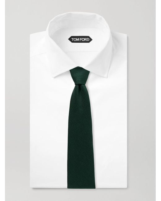 Drake's Krawatte aus Seidengrenadine in Green für Herren