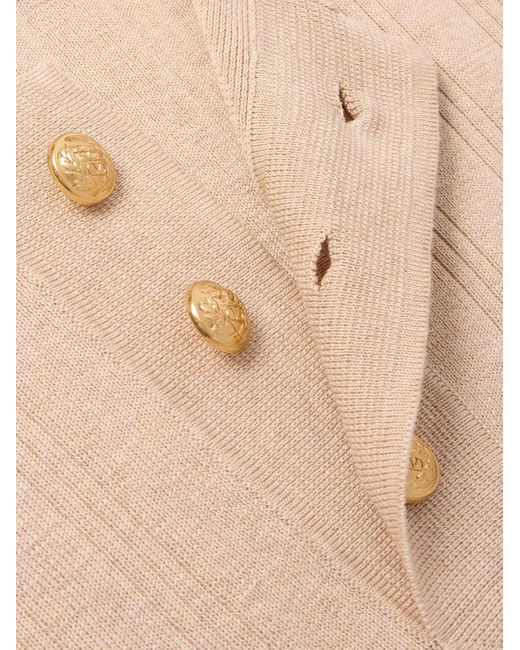 Valentino Garavani Natural Ribbed Cotton Polo Shirt for men