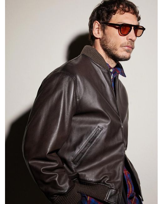 Garrett Leight Black Harding Aviator-Style Acetate Sunglasses for men