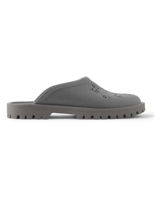 Gucci Elea Logoperforated Rubber Clogs in Gray for Men Lyst
