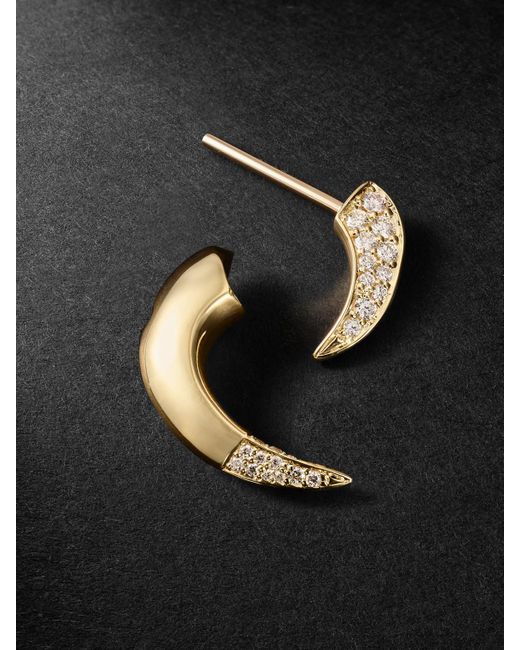 Shaun Leane Talon Fine einzelner Ohrring aus 18 Karat Gold mit Diamanten in Black für Herren