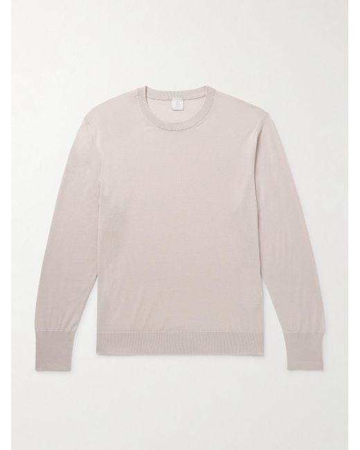 Eleventy Natural Slim-fit Wool Sweater for men