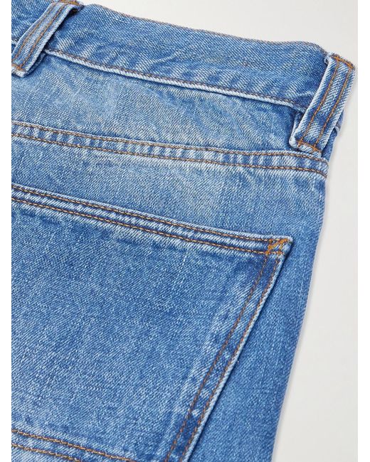 Drake's Blue Straight-Leg Selvedge Jeans for men