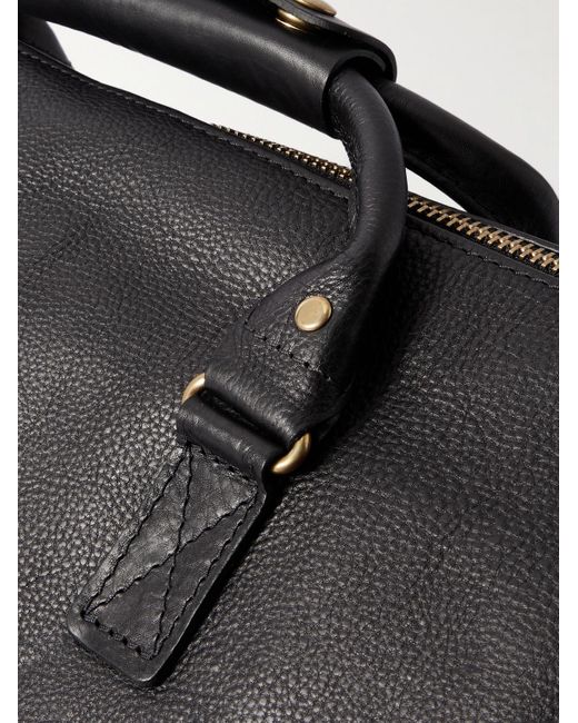 Bennett Winch Black Commuter Full-grain Leather Holdall for men
