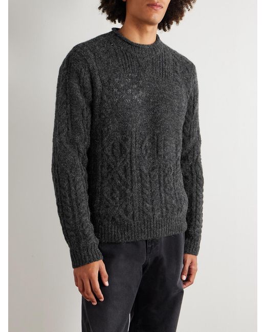 Polo Ralph Lauren Gray Brushed-knit Sweater for men