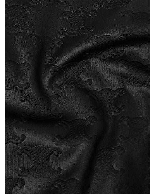 Céline Trainingsjacke aus technischem Jersey mit Jacquard-Logomuster in Black für Herren
