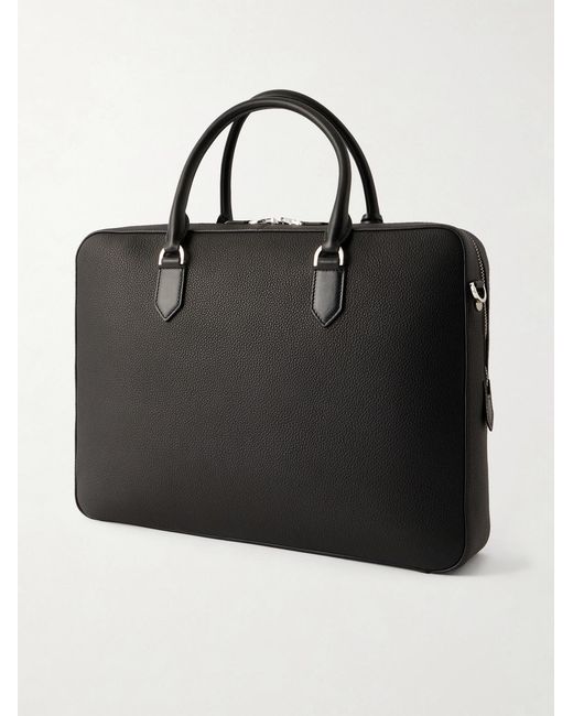 Tom Ford Black Elliot Full-grain Leather Briefcase for men