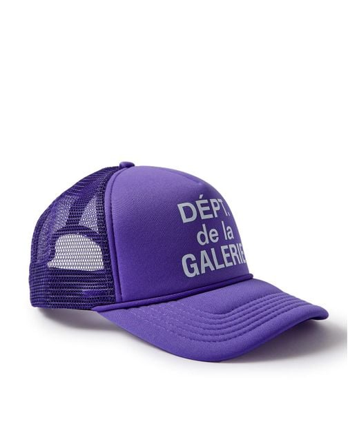 GALLERY DEPT. Purple Logo-print Canvas And Mesh Trucker Cap for men