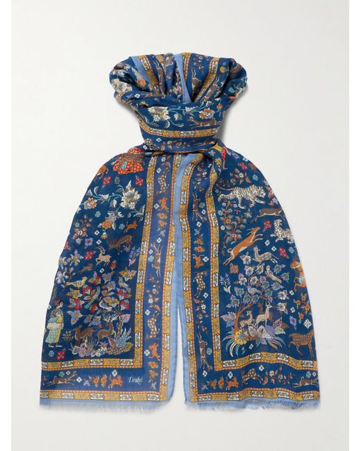 Sciarpa di Drake's in Blue da Uomo
