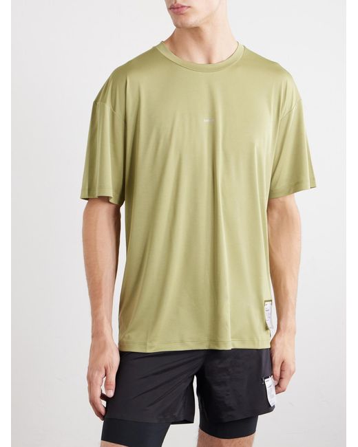 Satisfy Green Auralite Logo-Print Jersey T-Shirt for men