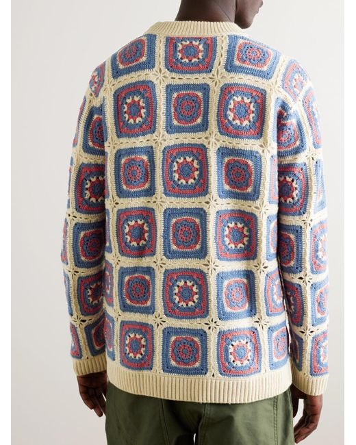 NN07 Blue 6523 Crocheted Sweater for men