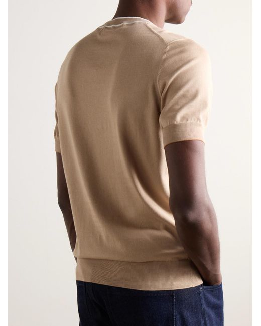 Brunello Cucinelli T-Shirt aus Baumwolle in Natural für Herren