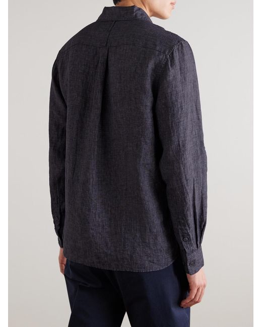 Mr P. Blue Linen Shirt for men