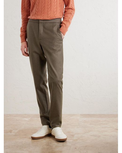 Loro Piana Natural Leisure City Slim-Fit Virgin Wool And Cashmere-Blend Trousers for men