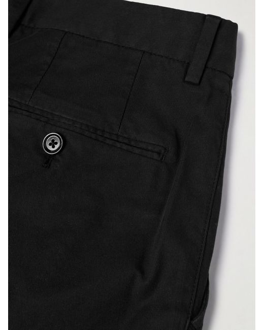 Zegna Black Straight-leg Stretch-cotton Twill Trousers for men