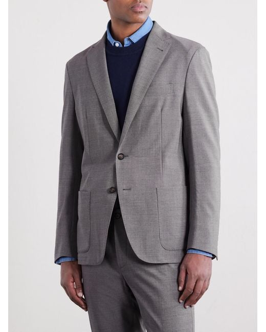 Eleventy Gray Wool-blend Suit Jacket for men
